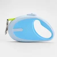 Рулетка - поводок для собак, лента 3 метра, голубая