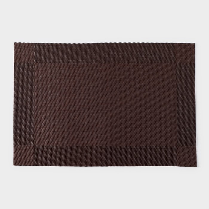 Салфетка сервировочная на стол Доляна «Шахматы», 45×30 см цвет коричневый