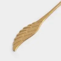 Ложка чайная Magistro Wings, длина 14 см, нержавеющая сталь, золотистая