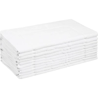 Набор полотенец махровых ножки Luscan/Oтель 650г/м2, 50х70 бел, 10шт/уп