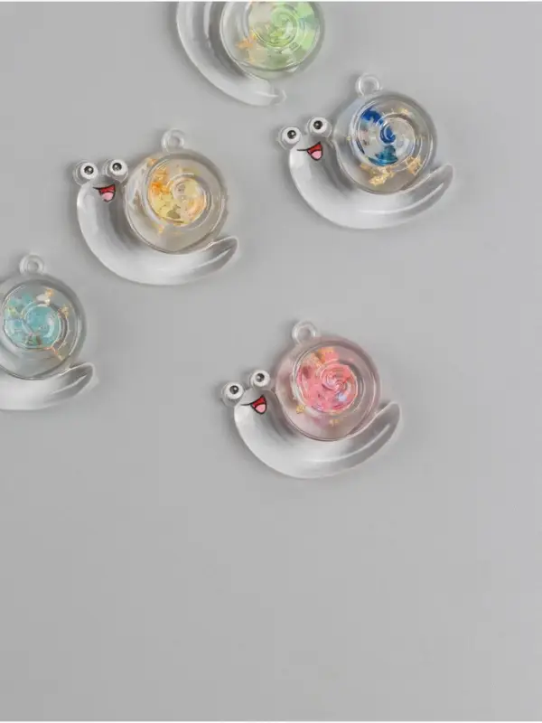 Подвеска для творчества акрил Подвеска для творчества акрил "Улыбчивая улитка" светится в темноте МИКС 2,9х3,3х1 см