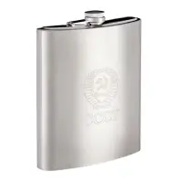 Фляжка для алкоголя и воды "СССР", нержавеющая сталь, чехол, подарочная, 1.44 л Фляжка для алкоголя и воды "СССР", нержавеющая сталь, чехол, подарочная, 1.44 л