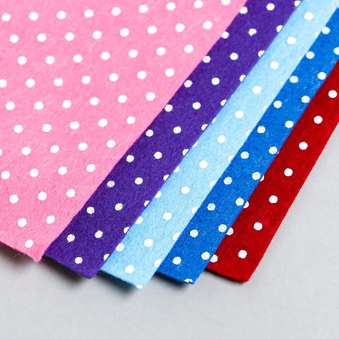 Фетр Фетр "BLITZ" 1 мм 20х30 см ± 2 см (набор 5 шт) ассорти №3