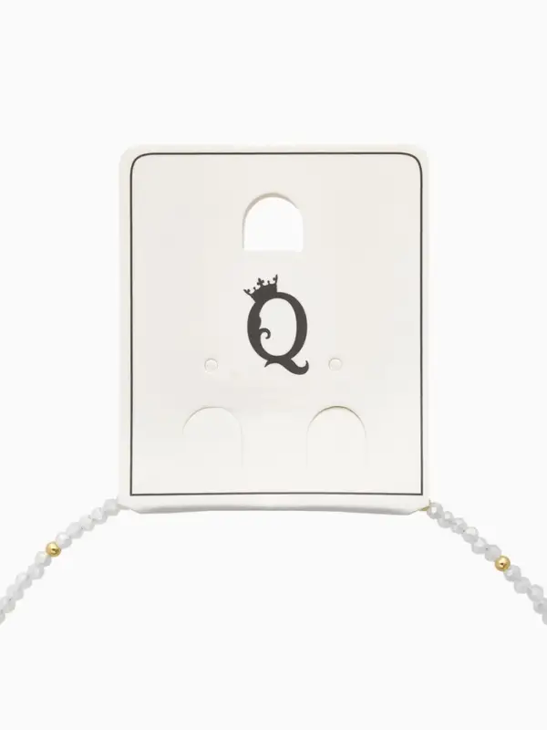 Чокер из бисера «Хрусталь», разноцветный в золоте, 37 см + 5 см доп, цепочка