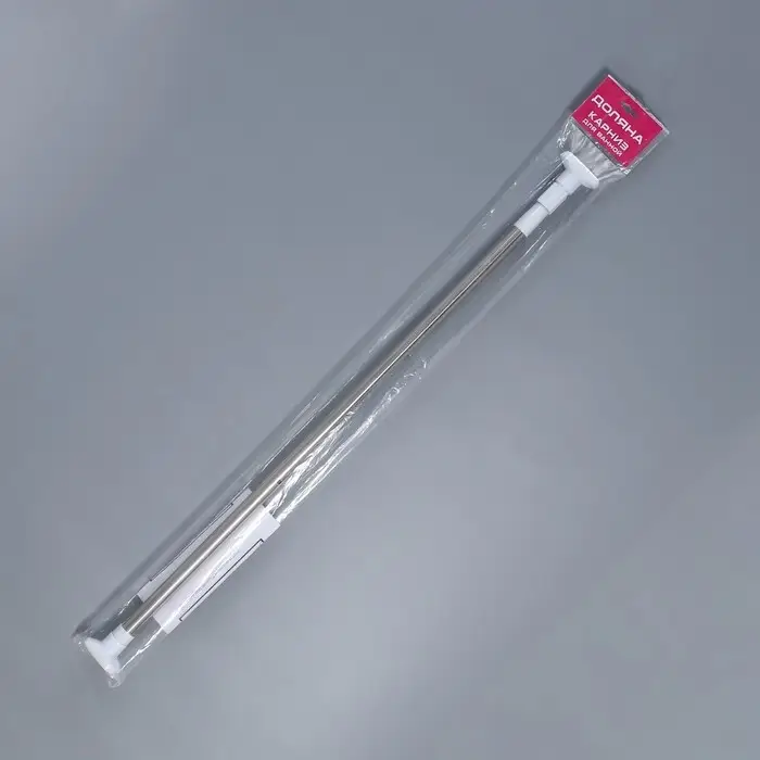Карниз для ванной Доляна, телескопический, d=3.5 см, 90-160 см, усиленный, серый