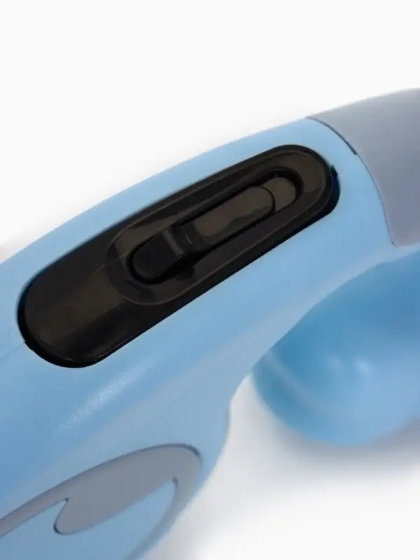 Рулетка - поводок Рулетка - поводок "Косточка", с контейнером для пакетов, трос 3 м, голубая/серая