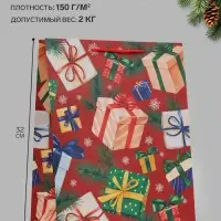 Пакет подарочный &laquo;Новогодний бум&raquo;, 26&times;12&times;32 см