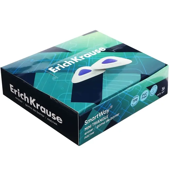 Ластик с центровкой ErichKrause Smart Mini, треугольный, средней жёсткости, гипоаллергенный Ластик с центровкой ErichKrause Smart Mini, треугольный, средней жёсткости, гипоаллергенный
