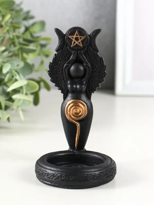 Подсвечник  Подсвечник "Богиня Викка", 12х7 см, черный