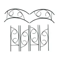 Арка садовая, 250&times;120&times;30 см, для вьющихся растений, металлическая, зелёная, &laquo;Узор-1&raquo;