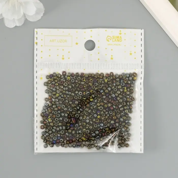 Бисер круглый размер 12/0  Бисер круглый размер 12/0 "Маслина" 20 гр