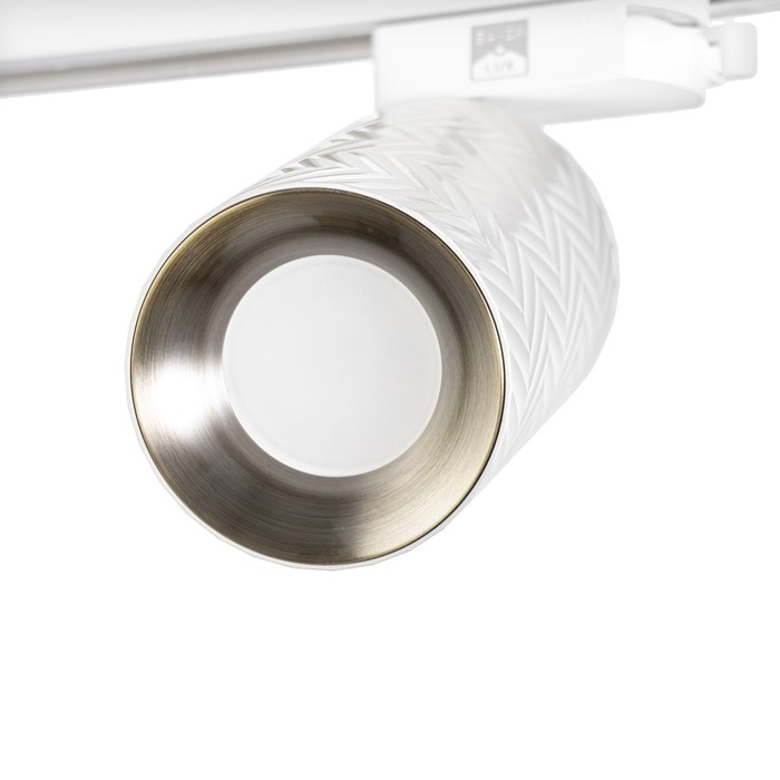 Светильник трековый SIMPLE Светильник трековый SIMPLE "Астер" GU10 220В серебро 7,5х7,5х20 см