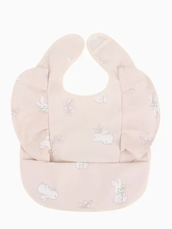 Нагрудник для кормления, непромокаемый с карманом &laquo;Нежные кролики&raquo; M&B