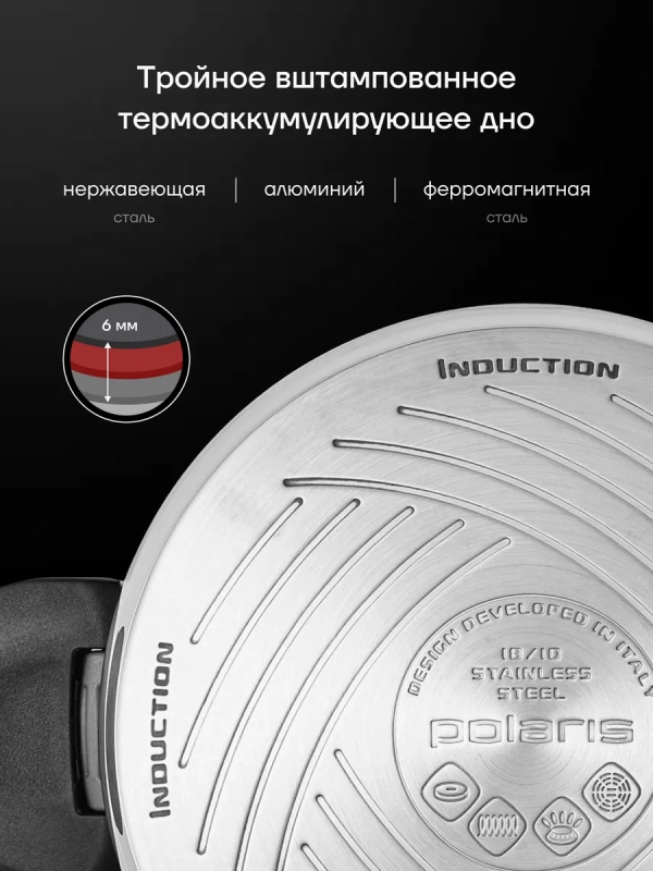 Набор кастрюль MasterKeep со складными ручками 6 предметов