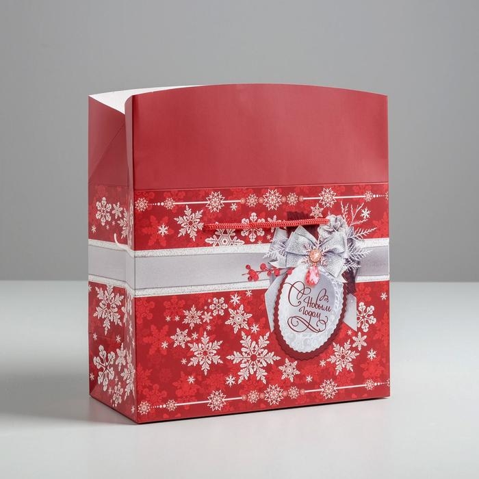 Пакет‒коробка «С Новым годом!», 23 х 18 х 11 см, Новый год