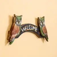 Панно &laquo;Совушки welcome&raquo;, 50&times;4&times;20 см, дерево