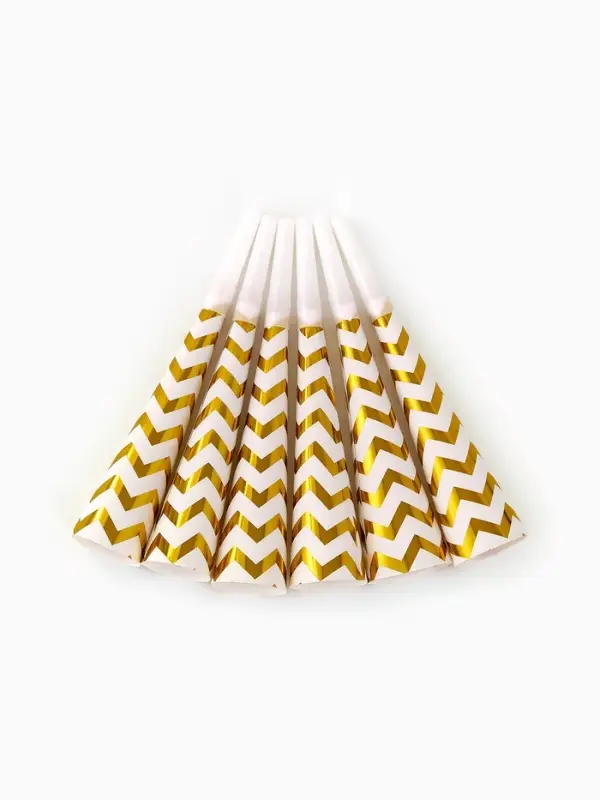 Дудка-гудок "С днем рождения", набор 6 штук