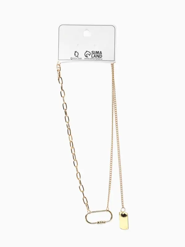 Цепь &laquo;Карабин&raquo;, L=40 см, цвет золото