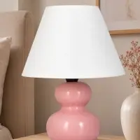 Лампа настольная RISALUX &laquo;Дуэт&raquo;, E14, 40 Вт, розовая, 18.5&times;18.5&times;24 см