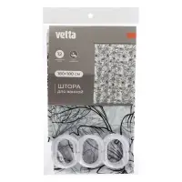 Шторка для ванной тм VETTA Цветы, ПЕВА 12 г/м2, 180x180 см, 1 дизайн