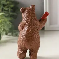Фигурка гипс &laquo;Медведь с домрой&raquo;, 11&times;7 см, коричневый