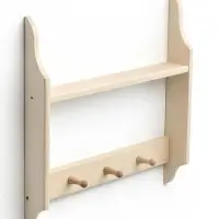 Полка - вешалка "ЛАДЬЯ" 3 крючка 48х48х7 см