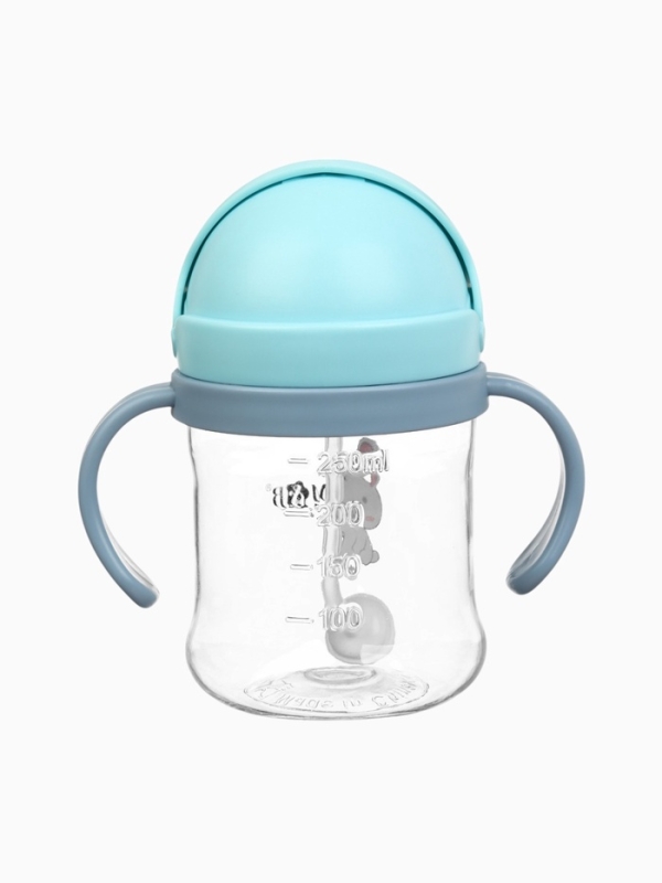 Mum&Baby, Поильник- непроливайка с трубочкой, зайка, голубой SL-07275C
