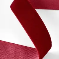 Лента бархатная, 20 мм, 18&plusmn;1 м, бордовая №46