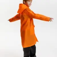 Дождевик детский RainDrop Kids, оранжевый, 8 лет (рост 118-128)