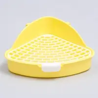 Туалет для кроликов и хорьков &laquo;Пижон&raquo;, 24&times;18&times;11 см, угловой, пластик, жёлтый