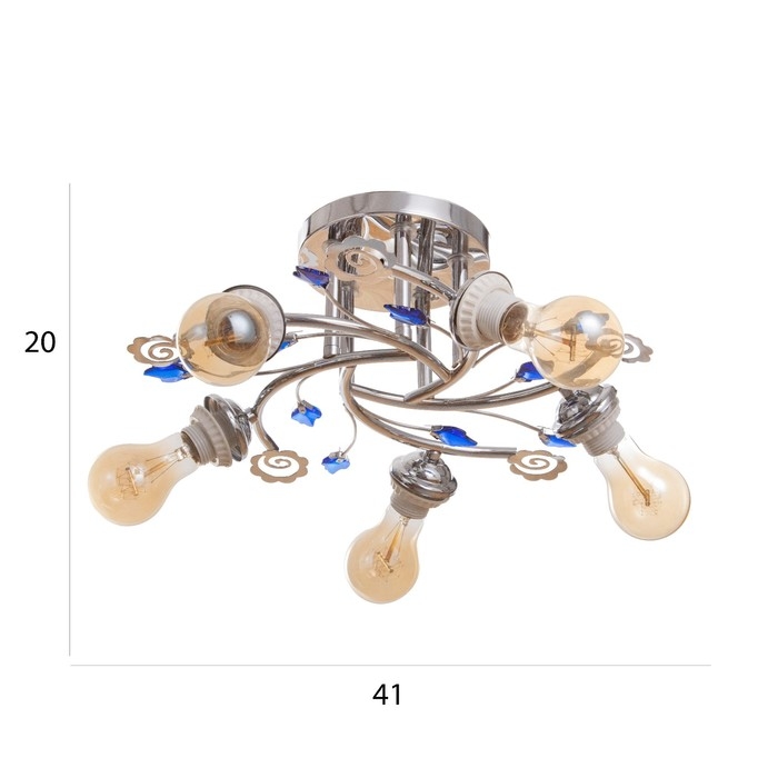 Люстра Люстра "Бэлл" БП 5х40Вт Е27 Хром МОДЕЛЬ: 2612356