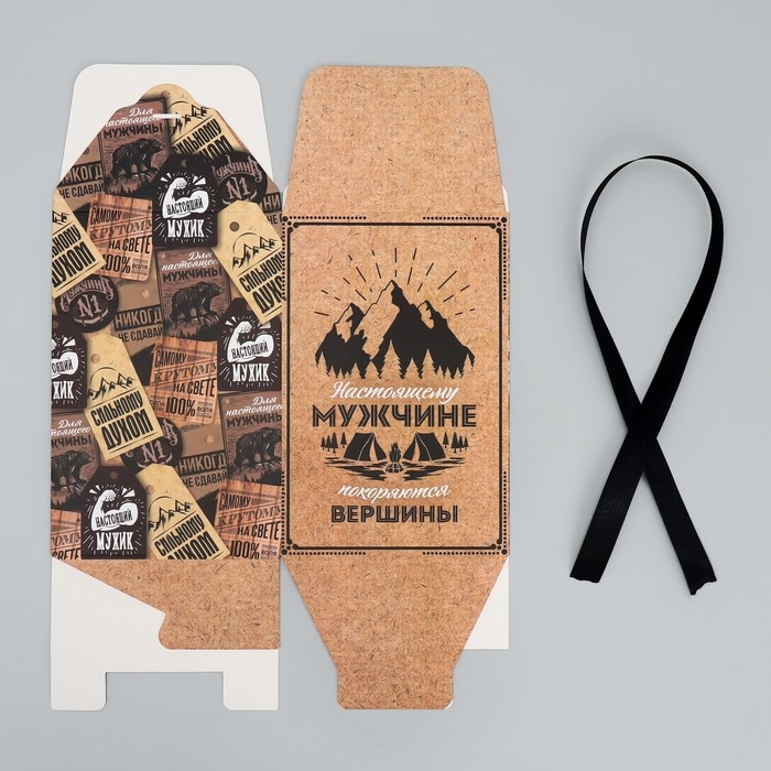 Коробка подарочная складная, упаковка, «Настоящему мужчине», 12 х 18 х 12 см Коробка подарочная складная, упаковка, «Настоящему мужчине», 12 х 18 х 12 см