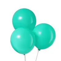 Воздушные шары латексные 10", пастель, 5 шт., бирюзовые