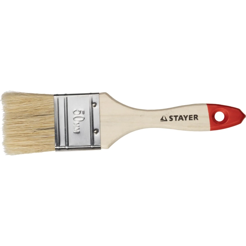 Кисть плоская 2"/50 мм, натур.щетина STAYER 0101-050