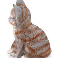 Садовая фигура из полистоуна &laquo;Полосатый Котёнок&raquo;, 20&times;14&times;12 см