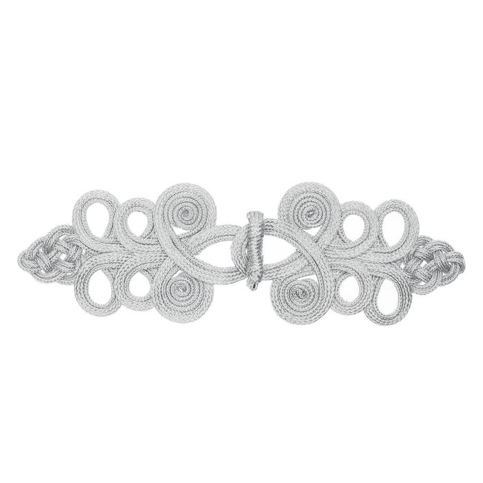 Плетёная застежка серебро длина 22 см , в наборе 10 штук Плетёная застежка серебро длина 22 см , в наборе 10 штук