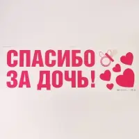 Наклейка на авто «Спасибо за дочь», 90*30 см