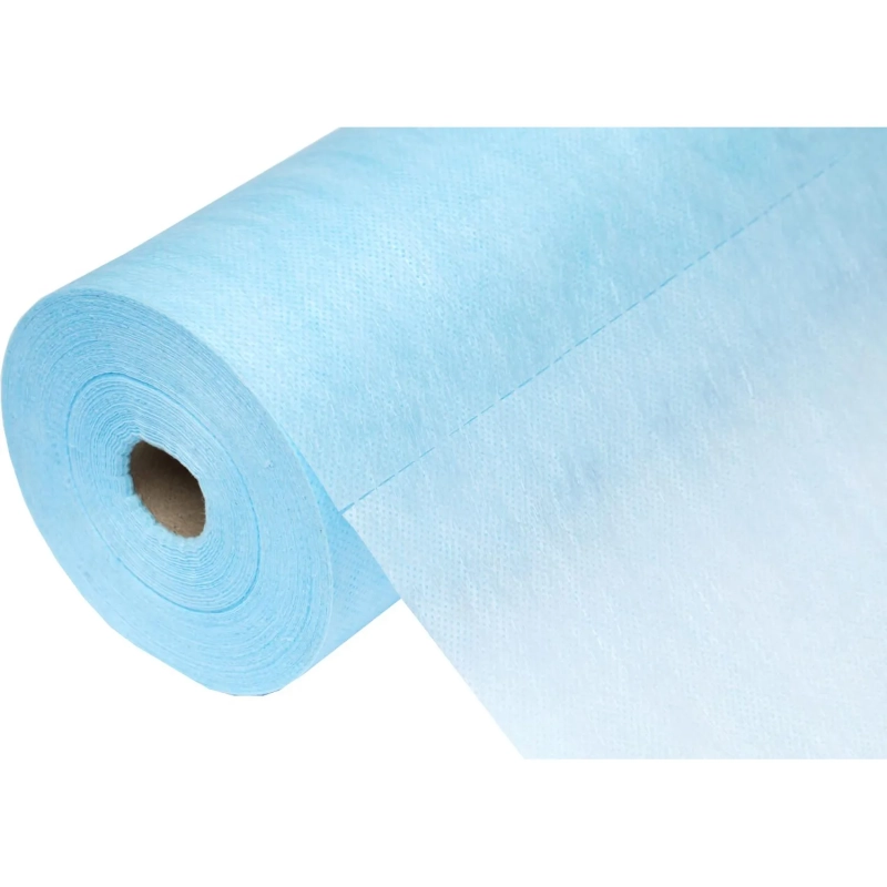 Простыня в рулоне 70х200, голубой  спанбонд, Стандарт, 12283 100шт/рул