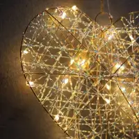 Светодиодная фигура &laquo;Сердце&raquo; 29&times;25&times;6 см, 20 LED, от батареек AAx2, свечение тёплое белое