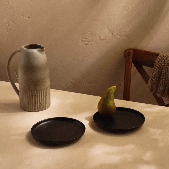 Тарелки SL Home &laquo;Дарк&raquo;, d=20.3 см, набор 2 шт., фарфор, чёрные