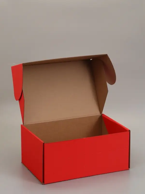 Коробка самосборная "Почтовая", красная, 40 х 27 х 18 см,