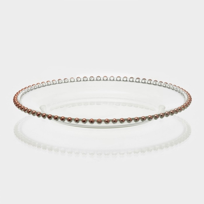 Тарелка - блюдо подстановочное &laquo;Орбита&raquo;, d=33 см, цвет розовое золото