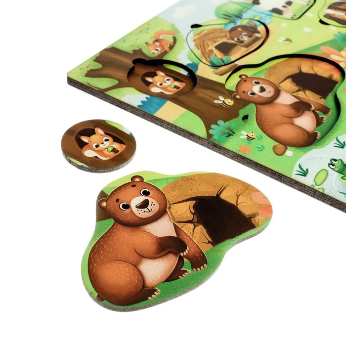 Пазл деревянный музыкальный «Кто где живёт?» Пазл деревянный музыкальный «Кто где живёт?»