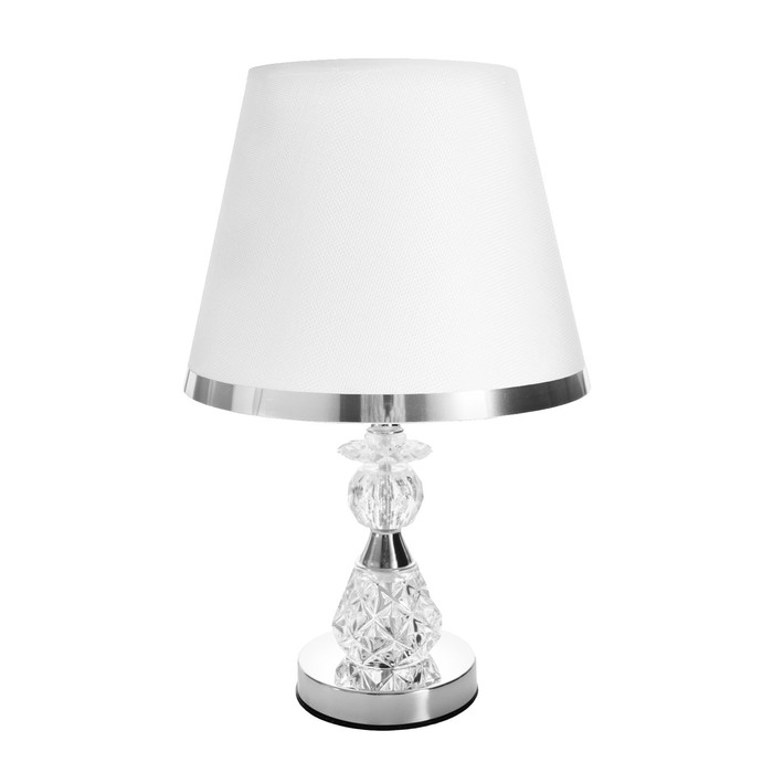 Настольная лампа  Настольная лампа "Латея" Е27 40Вт бело-хромовый 25х24х41 см