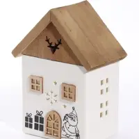 Фигурка керамическая с подсветкой &laquo;Дом с Дедом Морозом&raquo; 11.6&times;7.5&times;15 см