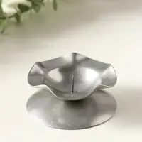 Подсвечник "Кувшинка Н" металл 7,3х3,5 см, серебро