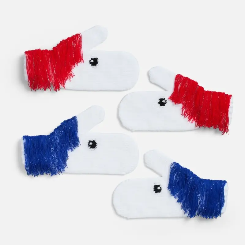 Варежки «Игогошки», с синей гривой Варежки «Игогошки», с синей гривой