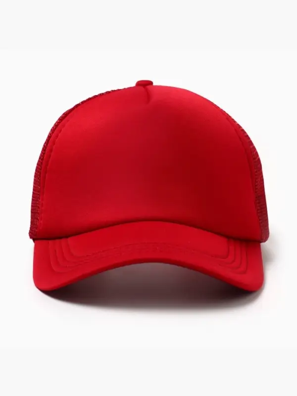 Бейсболка с сеткой MINAKU, красная, размер 56-58