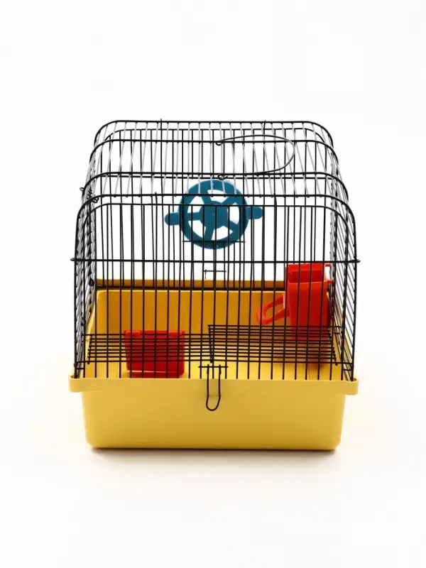 Клетка для грызунов "Мини" одноярусная, 29 x 25 х 24 см, желтый