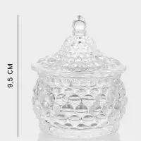 Икорница &laquo;Икринка&raquo;, 110 мл, 7.5&times;9.5 см, с крышкой, стекло, прозрачная